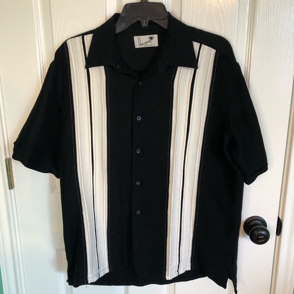 HAVANA NIGHTS BUTTON DOWN SILK SHIRT